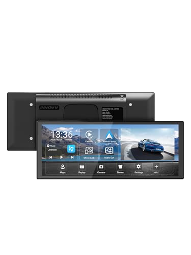 INNOVV V2 10.3" Apple CarPlay Android Auto Wireless Display 1920x720 IPS Touch Screen for Car GPS Navigation, Mirror Link, Siri with Adjustable Magic Stand