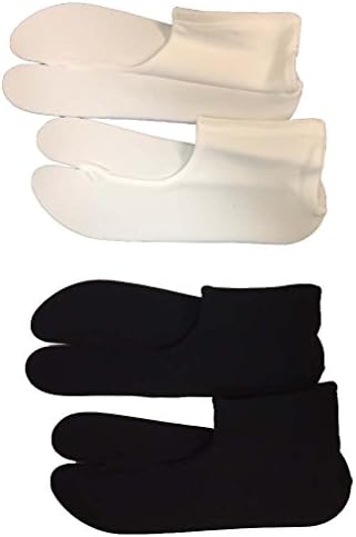 Stretch Nylon Tabi Socks #Tbi-003 (Medium 22 to 24 cm, Black)