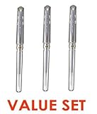 Uni Ball Signo Gel Ink Pens -Medium Point 1.0mm-Silver Ink-value Set of 3(With our shop original description of goods)
