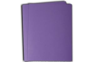 Hamilco Colored Cardstock Scrapbook Paper 8.5" x 11" Soft Purple Color Card Stock Paper 50 Pack
