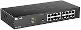 D-Link DGS-1016D 16-Port Gigabit Ethernet Switch Metal Fanless Plug Play UK view 2