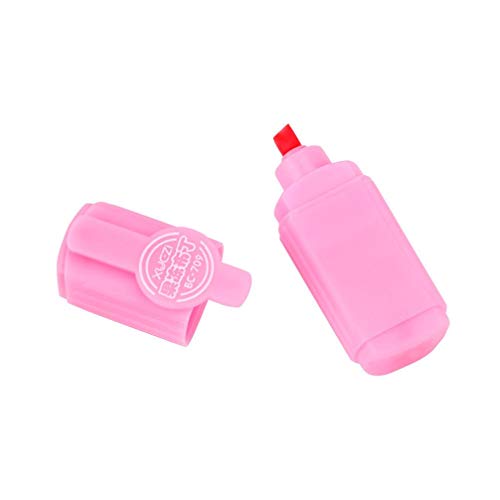 Barthylomo 6Pcs Little Lovely Jelly Head Marker Pens Chisel Tip Colorful Fluorescent Highlighter Marker Pens for Marking, Graphic Drawing, Office Tools, Learning Tools - Thumbnail 4