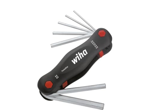 Wiha Multitool PocketStar® Innen-Sechskant 7-tlg., per Tastendruck schneller Zugriff, als Laengs- und Quergriff einsetzbar, Stiftschluessel sicher verstaut, all-in-one Werkzeug (23040)