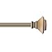Geometric Pyramid in Warm Gold, Curtain Rod by Sheffield Home, 66 to 120-Inch