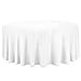 LinenTablecloth Round Economy Polyester Tablecloth, 132-Inch, White