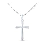 Sterling Silver Large Traditional Cross Necklace (18