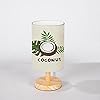 Minimalist Bedside Table Lamp Print with Coconuts and Tropical Leaves Solid Wood Nightstand Lamp Bedside Desk Lamp Wood… 31rOPM QtIS. SS100