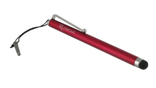 rooCASE Capacitive (Red) Stylus for Apple iPad with Rentina Display, 4th Generation / iPad 2 / iPad 3 / The new iPad / Amazon Kindle Fire HD 7" and 8.9" / Google Nexus 7" and 10" / Asus Transformer PRIME TF201 TF300 TF700 / Samsung Galaxy Note 10.1 / Galaxy Tab 2 7.0 and 10.1"