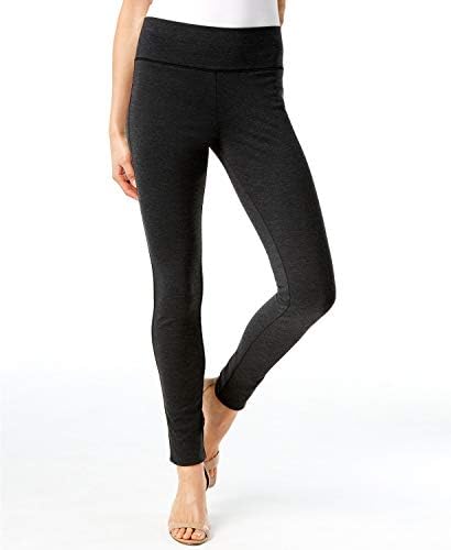 INC International Concepts Womens Petite Regular Fit Pull-On Seamless Leggin Dark Heather Grey