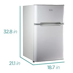 BLACK+DECKER BCRDK32W 2 Door Mini Fridge with