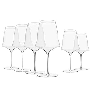 Josephinenhütte – JOSEPHINE No 3 – Copa de vino tinto – Hecho a mano – Juego de 6