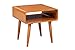 Boraam Zebra Series Alborg End Table, Rich Walnut