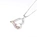 YFN Sterling Silver Gold Tone Love Heart Pendant Necklace for Women, 18