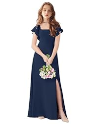 TAISHAN Junior Bridesmaid Dress for Wedding Ruffle