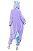 Adult Unisex Blue Unicorn Animal Kigurumi Pajamas Cosplay Birthday Party Wear,New Pueple,Medium