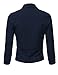 JJ Perfection Women's Lightweight Chiffon Ruched Sleeve Open-Front Blazer Navy 2XL