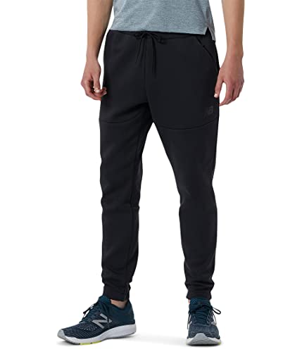 New Balance Men's Fleece Pant, Black, Large on Galleon
