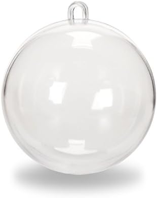 Lavender Clear DIY Fillable Plastic Ball Craft Ornaments 50 mm - Pack of 24