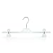 Hangerworld 25 White 15inch Plastic Coat Clothes Garment Pants Skirt Hangers Adjustable Clips