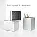 Vaydeer Metal Pencil Pen Holder Desk Aluminum Supplies Organizer and Cup Storage Stationary Sturdy 3.1×3.1×3.9inch,Silver