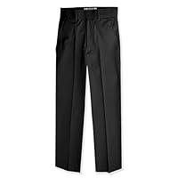 Johnnie Lene Boys Flat Front Slim Fit Dress Pants #JL36 (8, Black)