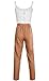 FANCYINN Women 2 Pieces Vacation Outfits Vneck Spaghetti Strap Crop Top and Bodycon Long Pant with Belt Khaiki S