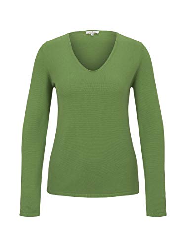 TOM-TAILOR-Damen-Pullover-Strickjacken-Pullover-mit-V-Ausschnitt