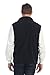 Gioberti Men's Full Zipper Polar Fleece Vest, Black, Large