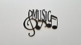 Music Word And Music Notes Metal Wall Art Decor