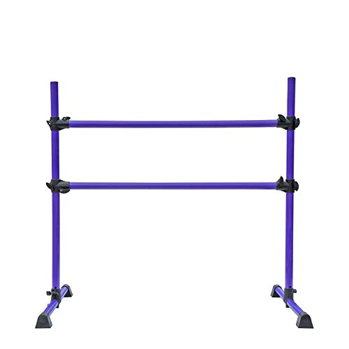Modern-Depo Portable Double Freestanding Ballet Barre for Home | Adjustable 4 FT Stretch/Dance Barre, Fitness Ballet Bar for Kids
