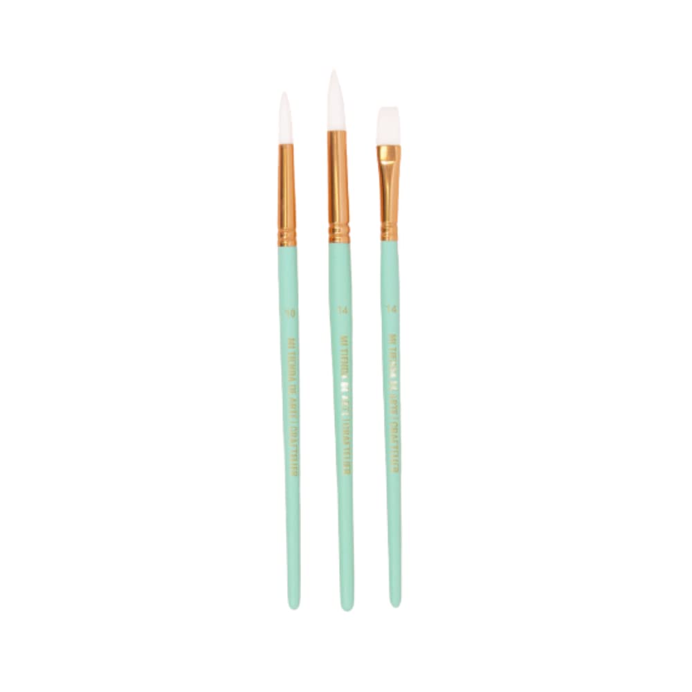 Craftelier Brush, Wood, Turquoise, L