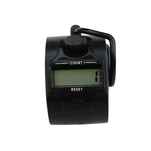 Finger Counter, Digital Hand Tally Counter, Mini 5-Digit Counters for Lap/Sport/Coach/School/Event (Black - 1Pcs)