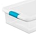 Sterilite 12-Pack Latching Box, Under Bed Storage Bins with Lids, Clear Plastic, 32 Quart - Heavy-Duty Organizing Containers for Closet, Bathroom, and Office