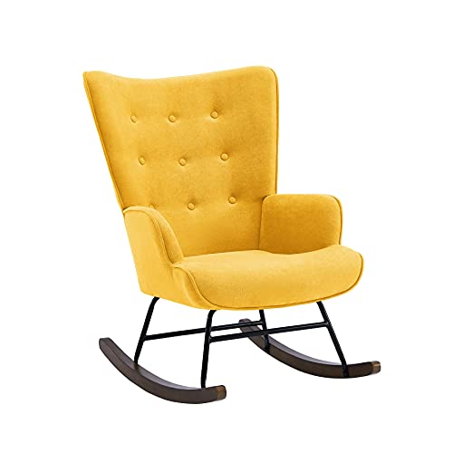 Tribesigns Rocking Chair, Solid Wood Nursery Chair for Babies Room