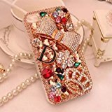 iPhone 7 Plus Rhinestone Case,iPhone 7 Plus Crystal Diamond Case,3D Handmade Luxury Sparkle Bling Diamond Crystal Rhinestone Clear Hard Back Phone Case Cover For iPhone 7 Plus,Bow Crown