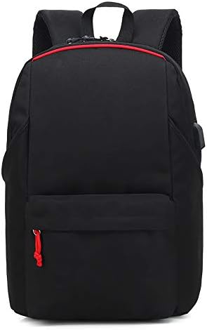 Chengzuoqing Large capacity bag Man Business Computer Bag Big Capacity USB Charging Travel Backpack Water Resistant College School Computer Rucksack Bag For Men/Women (Color : Black)