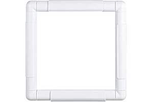 Square Embroidery Hoop 8 inch Cross Stitch Frame Small Embroidery Hoop Plastic Embroidery Frame Clip Quilting Frames for Hand