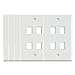 Maxmoral 5-Pack 4-Port Wall Plate Keystone Jack with Screw - White