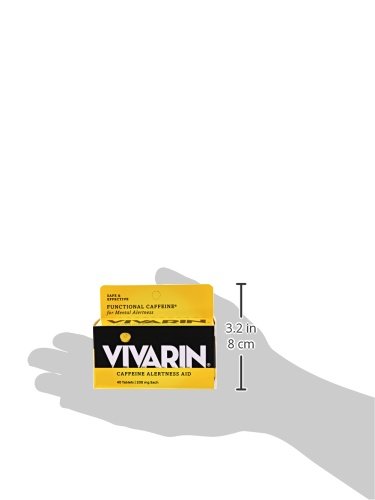 VIVARIN, CAFFEINE PILLS, 200MG CAFFEINE PER DOSE, SAFELY AND EFFECTIVELY HELPS YOU STAY AWAKE, NO SUGAR, CALORIES OR HIDDEN INGREDIENTS, ENERGY SUPPLEMENT, 40 TABLETS