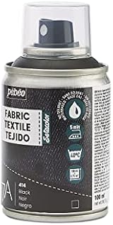 Pebeo 7A Fabric Paint Spray 100ml Black for Textiles, Water-based, Permanent view 11