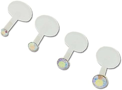 Bioflex Monroe Labret Lip Ring with Irridescent Top