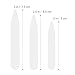 Tinksky 200pcs Plastic White Collar Stays Bones Stiffeners in 3 Sizes