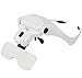 [Upgraded] Head Mount Magnifier Eyeglasses - 2 Illuminated Led Light Professional Jeweler's Loupe Bracket Interchangeable Headband and 5 Replaceable Lenses: 1.0 X 1.5X 2.0 X 2.5X 3.5X by ANCHORPRISE