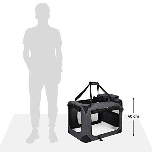 FEANDREA-Hundebox-Transportbox-Auto-Hundetransportbox-faltbar-Katzenbox-Oxford-Gewebe