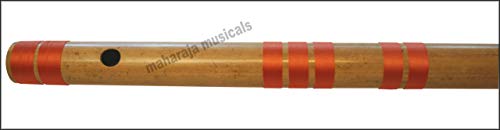 Bansuri Indian Flute, Maharaja Musicals, Scale D Natural Bass 33.5 Inches, Concert Quality Hindustani Bansuri, Includes Nylon Pipe Bag, Correctly Tuned, Indian Bamboo Flute (PDI-CFC)