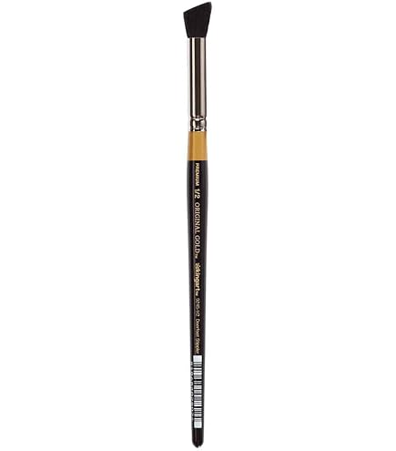 Soft-Grip Golden Taklon Short Shader Brush - Size 4 For Painting & Art
