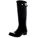 POLAR Womens Original Tall Gloss Winter Waterproof Wellie Rain Wellington Boot - Black - US 10
