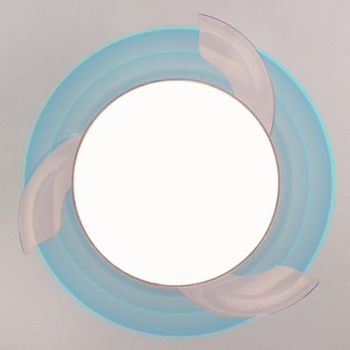 EnergySilence Aero 4222 Ventilador de Teto Têxtil Invisível com Luz e 3 lâminas retráteis. 30W, motor DC, diâmetro 42", 3 tons LED, botão, 6 velocidades, temporizador, design em tecido