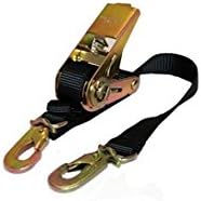 Heavy Duty 2.5m Ratchet Tie Down Luggage Load Strap Swivel Snap Hooks 400Kg