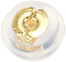 5 Pairs Silicone Earring Backs Padded Mushroom Style for Studs(Gold)